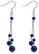 925er Silber Ohrringe Damen, Handgefertigte Klassische Dunkelblaue Lapislazuli Ohrclips Ethnische Runde Perlen Einfache Lange Ohrhaken, Chinesische Art Weibliche Ohrstecker Hypoallergene Schmuckzubeh