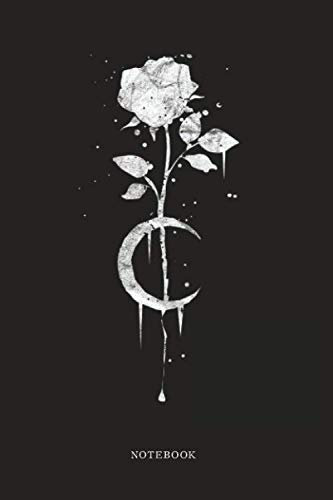 Notebook: Gothic Moon Rose - Occult Notebook, Journal Diary (College Ruled Lined Pages)