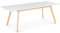 IDMarket - Skandinavischer Tisch, ausziehbar, rechteckig, Inga für 6-10 Personen, Weiß, 160-200 cm
