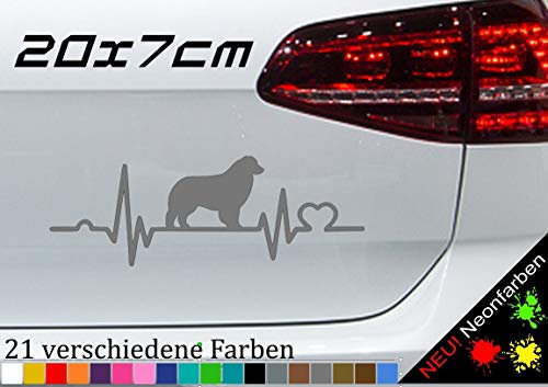 Herzschlag Aufkleber Australian Shepherd Zucht Dog Hütehund Schäferhund 20x7cm in 21 Farben