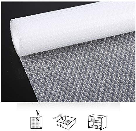 ANRO Alfombrilla protectora antideslizante para cajones y cajones, resistente al agua, recortable, 500 x 45 cm