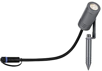 Paulmann 94368 Plug & Shine LED Außenleuchte Gartenstrahler Radix IP65 3000K 6W Grau dimmbar Gartenbeleuchtung System Aluminium