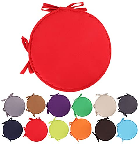 Cmeilau Bunte Stuhlkissen für den Innen- und Außenbereich Runde Sitzkissen Garden Patio Home Kissen - Durchmesser 30 cm / 38 cm, Kissenbezug für Terrassenmöbel, Gartenpolster mit runden Sitzen