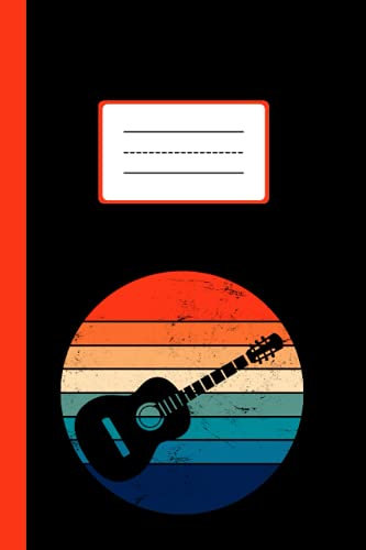 Gitarren Notizbuch: Kariertes Notizheft A5 für Gitarren Spieler Gitarristen - Als Tagebuch oder Journal verwendbar - Retro Geschenkidee