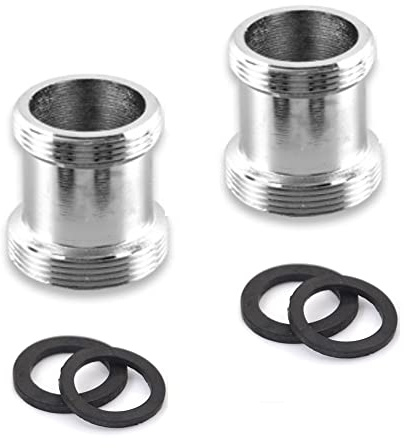 Messing-Wasserhahn-Adapter, 2 Stück Längenverlängerung, Wasserhahn-Belüfter-Anschluss, 22 mm Stecker auf 22 mm Außengewinde, Spülbecken, Wasseraufbereiter, Belüfter-Adapter