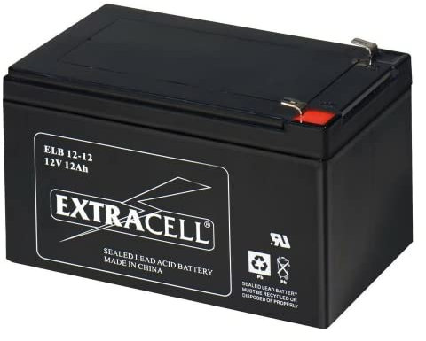 Batteria 12V 12ah a al piombo EXTRACELL ups Gruppo Continuita agm Gel, Black, 30 4583