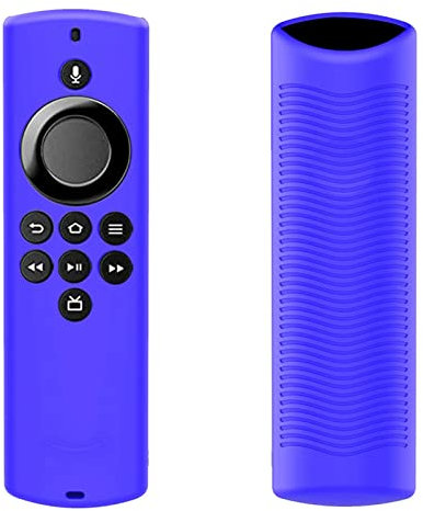 CUSTODIA SILICONE COVER TELECOMANDO PROTETTIVA PER AMAZON FIRE TV STICK LITE 2020 ALEXA (Blue)