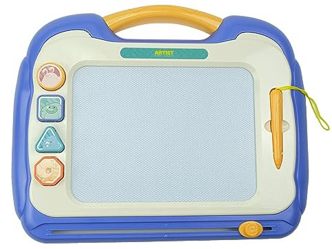 efaso Große Magnetische Maltafel Zaubertafel, 45 x 36cm mit 4 Stempeln Zeichentafel Zaubermaltafel Malbrett für Kinder ab 3 Jahren Geschenk