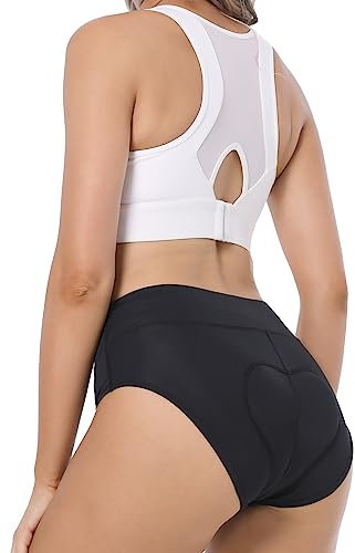 Leeboom Radunterhose Damen Gepolstert Atmungsaktive Fahrradunterhose Damen Schnell Trocknenden Radsport Unterhose Elastische mit 3D Gel Sitzpolster