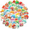 Mushroom & Plant Stickers for All Ages, 50PCS Botanical Vinyl Decals for Water Bottles Laptops Luggages - Charming Nature Stickers for Boys, Girls & Teens