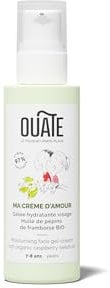 OUATE - Crema D'Amore - Gelatina Viso Idratante e Protettiva 7-8 Anni - Olio di semi di lampone Bio - 97% Ingredienti di Origine Naturale - Vegan - Made in Italy