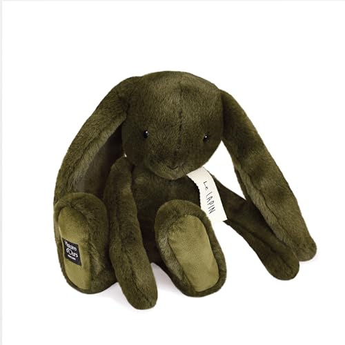 Histoire d'ours - Plüschtier Hase – Kollektion Le Lapin – Farbe Khaki – Begleiter für weiche und unendliche Umarmungen – 32 cm – Geschenkidee für kleine und große Kinder – HO3252