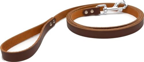 Hochwertige Leder Hundeleine – Handgefertigt in Portugal (Braun, 2 Meter)