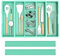 iDavosic.ly Besteckkasten für Schubladen, Erweiterbarer Besteckeinsatz für Schubladen Cutlery 0rganizer Küche, Verstellbarer Besteckhalter Besteck Spoon Gabeln Kunststoff Küchenutensilien, Minze
