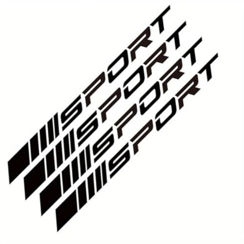 KKOTYT 4PCS Felgen Aufkleber Streifen,kompatibel mit Suzuki Swift Samurai Vitara SX4 Jimny,Reifen Felge Sicherheit Dekoration Zubehör,1-Black