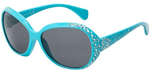BEZLIT Kinder Sonnenbrille Mädchen Jungen UV400 – ovale Kindersonnenbrille mit Strass, 100% UV-Schutz, CE, ideal für Strand, Urlaub & Alltag