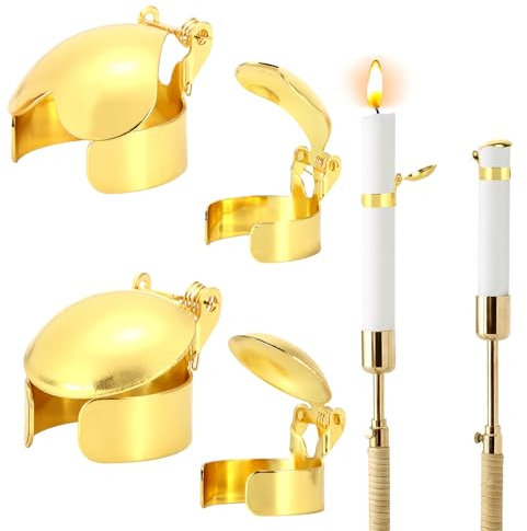 ZONKSTEE Lot de 4 éteincteurs de bougies automatiques pour toutes les bougies, éteigneur de flamme de mèche, extincteur automatique de bougie, pour éteindre la flamme des bougies en toute sécurité