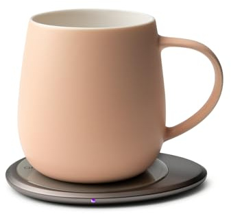 Ui 3 Self-Heating Mug Set Rosy Apricot | 12 fl oz / 355 mL Ceramic Coffee & Tea Mug Set