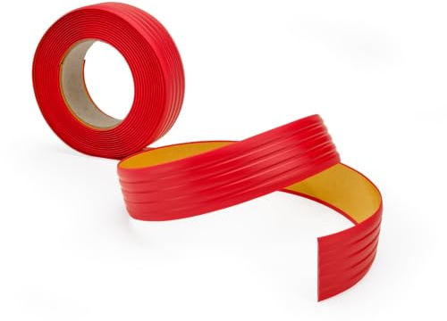 Quest Bande Antidérapante 35 mm PVC Autoadhésive - Rouge, 5 m | Revêtement antiglisse à dos adhésif puissant, sécurise sols, rampes et marches, escaliers, garages & ateliers