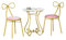 YKWLKJ 3-teiliges Rundes Esstischset, Platzsparender Kleiner Esstisch Mit 2 Stühlen for Küche, Frühstücksecke, Wohnzimmer(Pink,M)