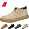 Stivali Chukka da Uomo, Stivali da Uomo in Pelle Scamosciata con Lacci, Stivaletti Casual da Lavoro, Scarpe in Pelle Scamosciata da Uomo(Beige,42 EU)