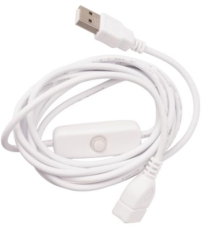 Psdndeww Multifunctional USB 2.0 Male to Female Extension Data Cable with ON/Off for PC Laptop
