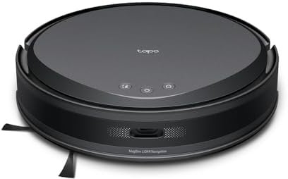 Tapo RV20 MAX – Robot Aspirador y Friegasuelos 4 en 1, Ultrasucción 5300Pa, Navegación LiDAR MagSlim, Limpieza Inteligente IQ+, Diseño Ultrafino 83mm, Limpieza Personalizable con App, Alexa y Google