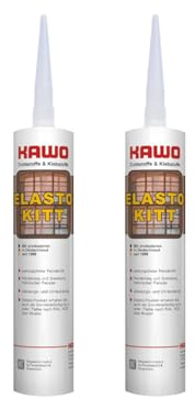 2x KAWO Elastokitt Fensterkitt verkehrsweiß RAL 9016-310 ml Dichtkitt Reperaturkitt Kitt wartungsfrei