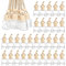 ohbien 30Pcs 8ml Hanging Car Air Freshener Diffuser Empty, Cylindrical Car Air Freshener Perfume Bottle with Wooden Caps Clear Glass Essential Oil Diffuser Bottle for Home Office Perfume Decor
