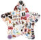 AWAMRWA 50 pcs Tay-lor Aufkleber, Einweg-Aufkleber für Gitarre, ästhetische Aufkleber, Pop-Sänger-Aufkleber, Beliebte Singer Aufkleber für Scrapbooking, Laptop, Koffer, Tagebuch