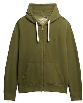 Superdry Herren Classic Essential Zip-Hoodie Käfergrün XXL