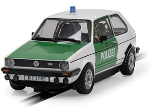 Scalextric C4572 Volkswagen Golf MK1 – Polizei-Slotcar, White/Green
