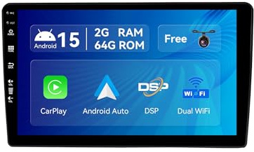 SXAUTO Android 15 Autoradio für Hyundai H1 (2010-2014) - Eingebaut CarPlay Android Auto - Kamera - Lenkradsteuerung/DAB/4G/Dual-Band WiFi/Bluetooth5.0/DSP - 2 Din 9 Zoll