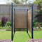 Probility Outdoor Sichtschutz Duschen aus Plastik-Holz - 112x120 cm, Begehbare Duschabtrennung flexibel installierbare Privatsphärentrennung Für Pool-Duschen, Umkleidekabinen im Freien