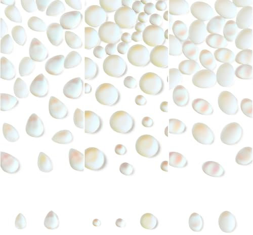 UR URLIFEHALL 140 ciondoli in vetro opaco a forma di goccia, ovali, con retro piatto, per nail art, foto, telefono, decorazioni artigianali