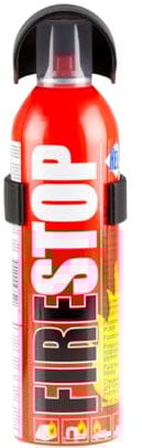 GreenSensor Brandschutzmittel 400ml - tragbares Mini Brandschutzmittel mit Wandhalterung & Sprühkopf - Präventierung gegen Fettbrand, Flüssigkeiten & feste Stoffe - Küche, Auto, Haushalt