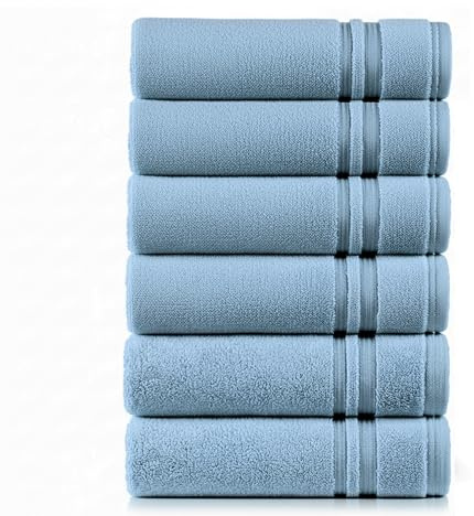 Egeria Manhattan Gold Gästehandtücher 30x50 cm, Weiches & Absorbierendes Handtücher für Bad, Gäste-WC und Gästezimmer, Kompakte Größe, Maschinenwaschbar, Ideal für den täglichen Gebrauch, Hellblau