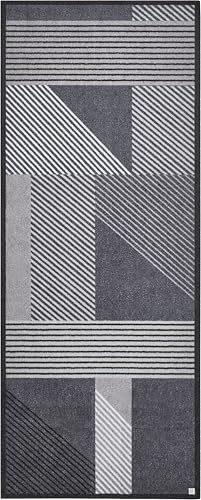 Barbara Becker Fußmatte Sense, Schmutzfangmatte waschbar, für Eingangsbereich Wohnungstür, Fußabstreifer, Türmatte, Anthrazit, 67 x 170 cm