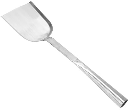 NAMOARLY Steel Fireplace Ash Shovel for Bbq and Party Use, Easy to Operate Heavy Duty Charcoal Ash Scoop with Sturdy Silver Finish, for Those Who like Bbq Cooking Tools