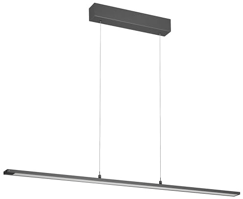 Pendelleuchte Marlo | sandgrau| mit Kabellift | L: 120 cm, B: 6 cm| Höhenverstellbar 70-180 cm| mit Taster stufenlos dimmbar| Farbtemperatureinstellung 3 Stufen | 1x LED 29W 2700/3350/4000 K | 3300 lm