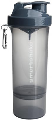 Smartshake Slim Protein Shaker Bottle 500 ml | Leakproof Gym Shaker Drink Bottle for Protein Shakes | BPA Free Protein Powder Shaker Cup for Men & Women | Stormy Grey