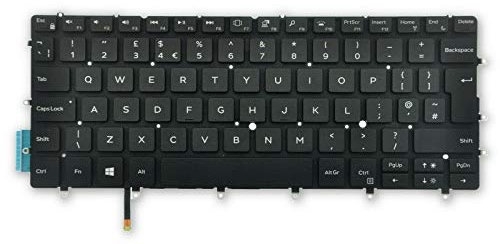 Genuine Dell UK English Backlit Laptop Keyboard for: XPS 13 9380 XPS 9370: 82FHM