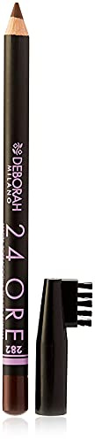 Deborah Milano - 24 Ore Matita Sopracciglia, 282 Light Brown, Matita con Scovolino a Lunga Tenuta, Dona un Finish Naturale e Definito, 1.2 gr