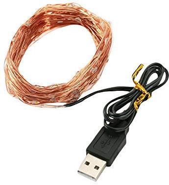 Sobotoo Led String Lights Decorative USB Powered Fairy Starry Lights Waterproof Copper Wire Light for Xmas, Party, Bedroom,Wedding Decoration Indoor Outdoor (10M 100 LEDs)