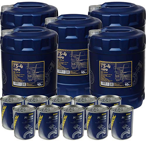 50L Motoröl MANNOL TS-4 SHPD 15W-40 10x MANNOL Motor Doctor ADDITIV