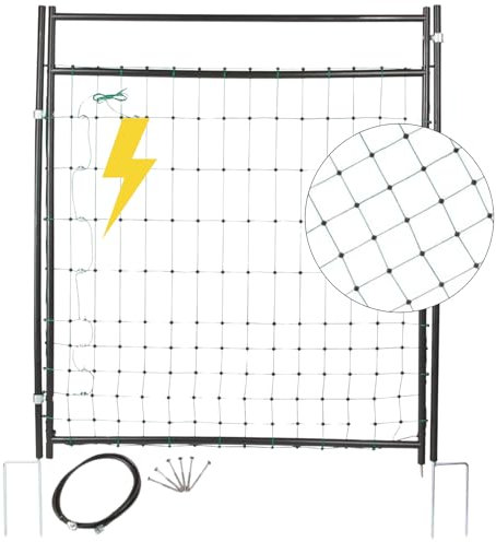 Agrarzone Tür für Weidezaunnetz bis 105 cm - Öffnungsbreite 86 cm - elektrifizierbares Weidetor – Durchgang für Weidezaun Netze