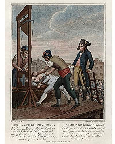 Artery8 Execution Robespierre Guillotine French Revolution Unframed Wall Art Print Poster Home Decor Premium Französisch Wand Zuhause Deko