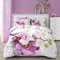 EZEZWSNBB 3D Bettbezug Set 200x200 cm Lila Orchidee Mikrofaser Bettwäsche Set 3 Stück - Reißverschluss Bettbezug x1 und Kissenbezug x2 Betten Schlafzimmer Erwachsener Kinder