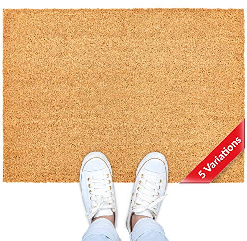 ANRO Kokosmatte Fußmatte Kokos 100% Naturfaser Fußabtreter für den überdachten Außenbereich Türmatte rutschfest Schmutzfangmatte pflegeleicht 40x80cm