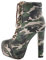 Only maker Damen Stiefeletten Blockabsatz Schnürer Stiefeletten Plateau Boots Canvas Warm Gefüttert Camouflage 40 EU